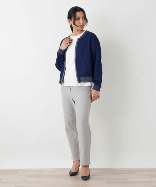 Leilian PLUS HOUSE / レリアンプラスハウス その他アウター | ニットブルゾン【Rich 1-mile】【26年3月カタログ】 | 詳細1