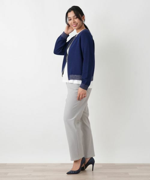 Leilian PLUS HOUSE / レリアンプラスハウス その他アウター | ニットブルゾン【Rich 1-mile】【26年3月カタログ】 | 詳細2