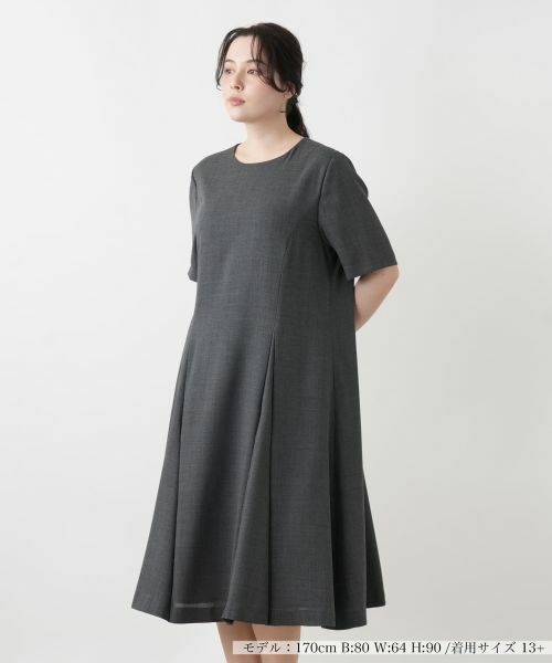 Leilian PLUS HOUSE / レリアンプラスハウス ドレス | ワンピース【BOURGE】（グレー）