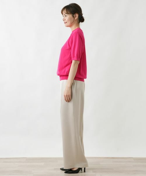 Leilian PLUS HOUSE / レリアンプラスハウス その他パンツ | ワイドサテンパンツ【26年3月カタログ】 | 詳細2