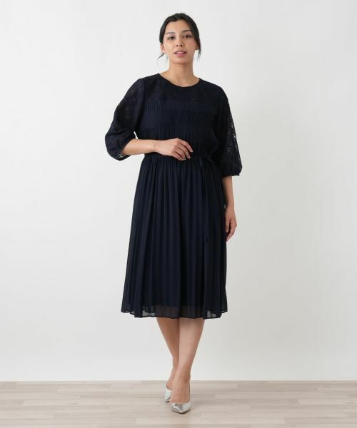 Leilian PLUS HOUSE / レリアンプラスハウス ドレス | 異素材ワンピース【セレモニー】【26年3月カタログ】 | 詳細1