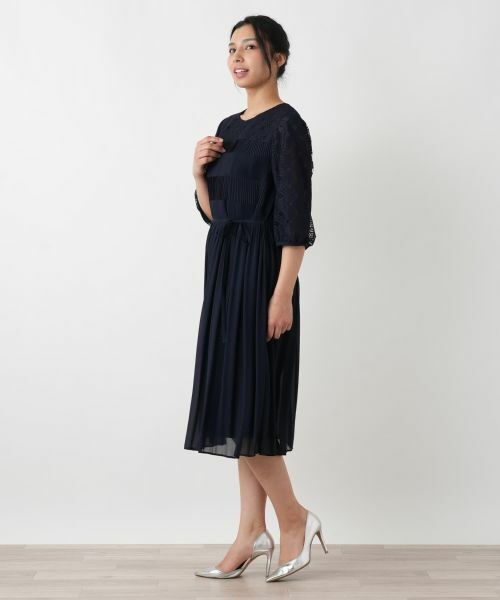 Leilian PLUS HOUSE / レリアンプラスハウス ドレス | 異素材ワンピース【セレモニー】【26年3月カタログ】 | 詳細2