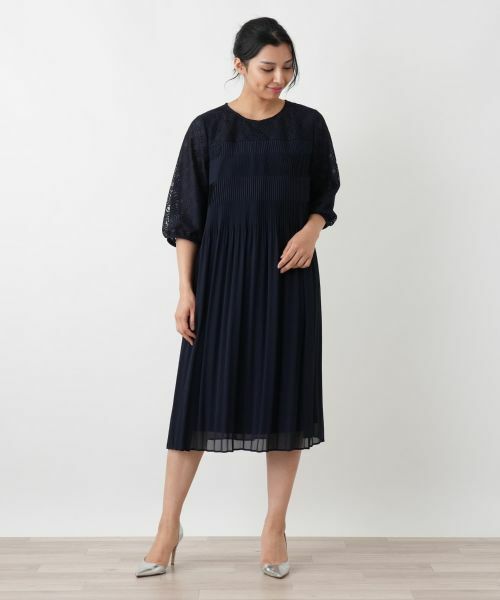 Leilian PLUS HOUSE / レリアンプラスハウス ドレス | 異素材ワンピース【セレモニー】【26年3月カタログ】 | 詳細4