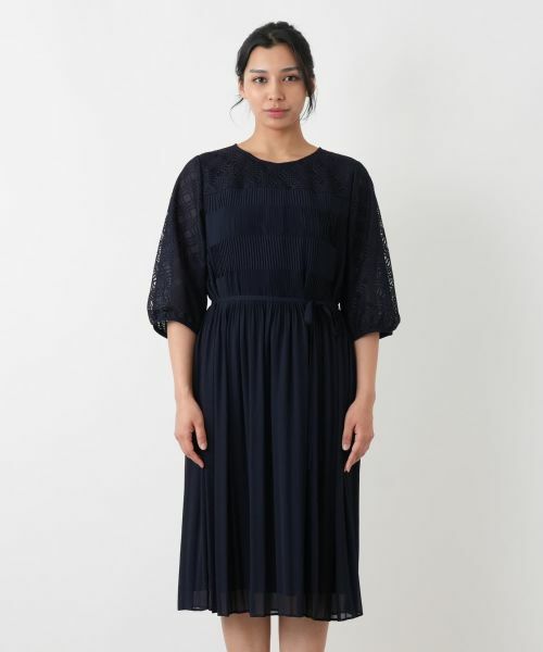 Leilian PLUS HOUSE / レリアンプラスハウス ドレス | 異素材ワンピース【セレモニー】【26年3月カタログ】 | 詳細6