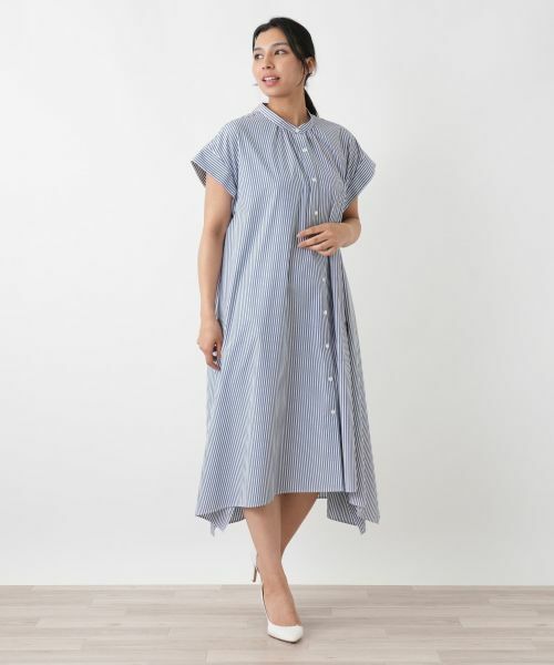 Leilian PLUS HOUSE / レリアンプラスハウス ドレス | ストライプシャツワンピース【26年3月カタログ】 | 詳細1