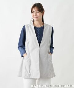 Leilian PLUS HOUSE / レリアンプラスハウス テーラードジャケット | バックギャザーチュニックベスト【Leilian WHITE LABEL】