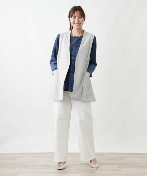 Leilian PLUS HOUSE / レリアンプラスハウス テーラードジャケット | バックギャザーチュニックベスト【Leilian WHITE LABEL】 | 詳細4