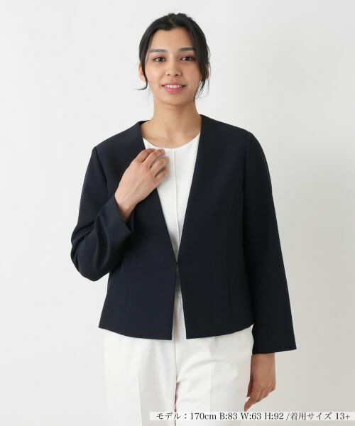 Leilian PLUS HOUSE / レリアンプラスハウス テーラードジャケット | ジャケット【Leilian WHITE LABEL】（ネイビー）