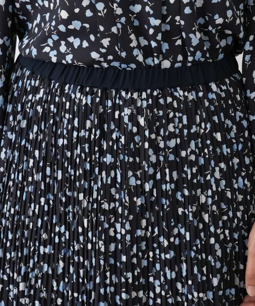 Leilian PLUS HOUSE / レリアンプラスハウス ロング・マキシ丈スカート | リバーシブル フラワープリント プリーツスカート【Leilian WHITE LABEL】 | 詳細13