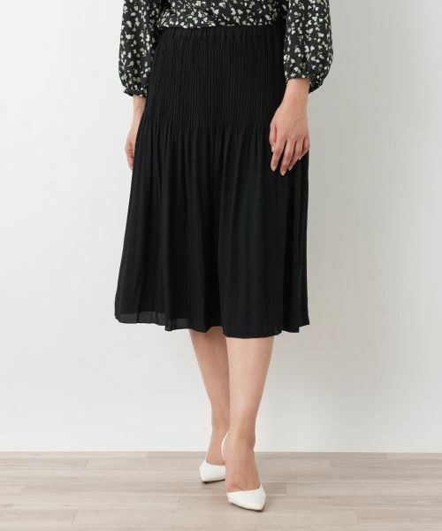 Leilian PLUS HOUSE / レリアンプラスハウス ロング・マキシ丈スカート | リバーシブル フラワープリント プリーツスカート【Leilian WHITE LABEL】 | 詳細4