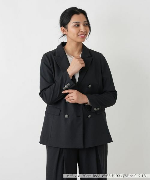 Leilian PLUS HOUSE / レリアンプラスハウス テーラードジャケット | ブレザー【NEMIKA】（ブラック）