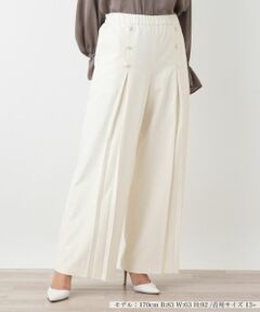 Leilian PLUS HOUSE / レリアンプラスハウス その他パンツ | フロントボタンタックワイドパンツ【NEMIKA】