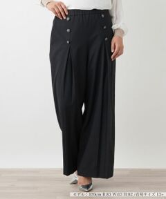 Leilian PLUS HOUSE / レリアンプラスハウス その他パンツ | フロントボタンタックワイドパンツ【NEMIKA】