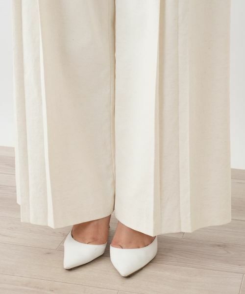 Leilian PLUS HOUSE / レリアンプラスハウス その他パンツ | フロントボタンタックワイドパンツ【NEMIKA】 | 詳細13