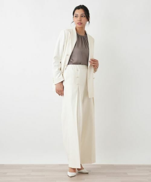 Leilian PLUS HOUSE / レリアンプラスハウス その他パンツ | フロントボタンタックワイドパンツ【NEMIKA】 | 詳細4