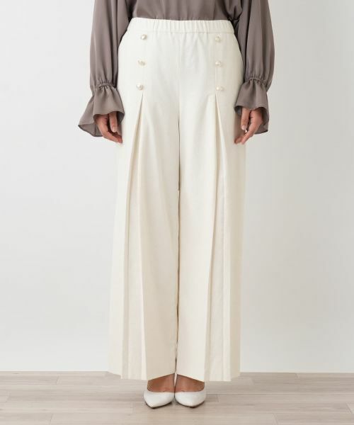 Leilian PLUS HOUSE / レリアンプラスハウス その他パンツ | フロントボタンタックワイドパンツ【NEMIKA】 | 詳細7