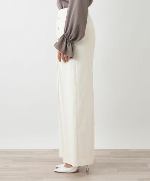 Leilian PLUS HOUSE / レリアンプラスハウス その他パンツ | フロントボタンタックワイドパンツ【NEMIKA】 | 詳細8