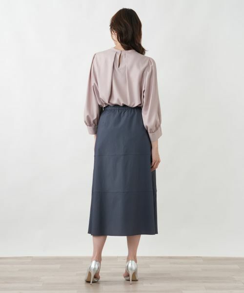 Leilian PLUS HOUSE / レリアンプラスハウス ミニ・ひざ丈スカート | 切り替えフレアスカート【BOURGE】 | 詳細3