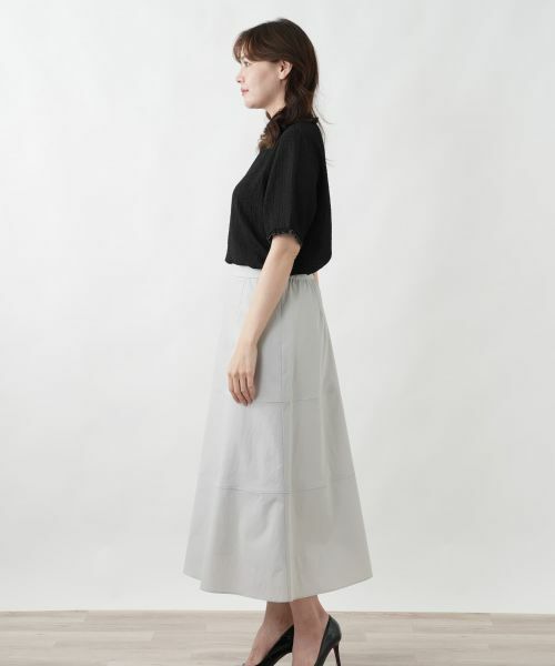 Leilian PLUS HOUSE / レリアンプラスハウス ミニ・ひざ丈スカート | 切り替えフレアスカート【BOURGE】 | 詳細5