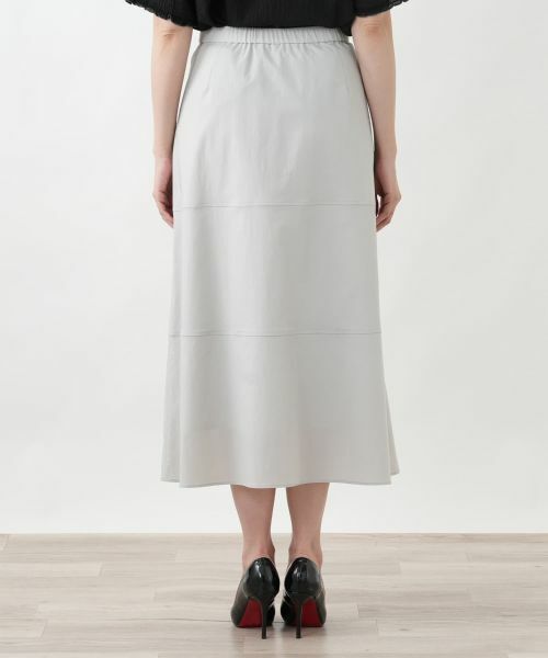 Leilian PLUS HOUSE / レリアンプラスハウス ミニ・ひざ丈スカート | 切り替えフレアスカート【BOURGE】 | 詳細9