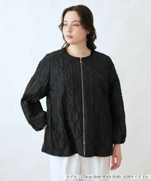 Leilian PLUS HOUSE / レリアンプラスハウス テーラードジャケット | ジャケット【ROCHAS Premiere】（ネイビー）