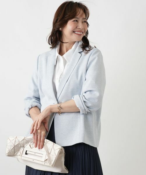 Leilian PLUS HOUSE / レリアンプラスハウス テーラードジャケット | 杢調テーラードジャケット | 詳細1