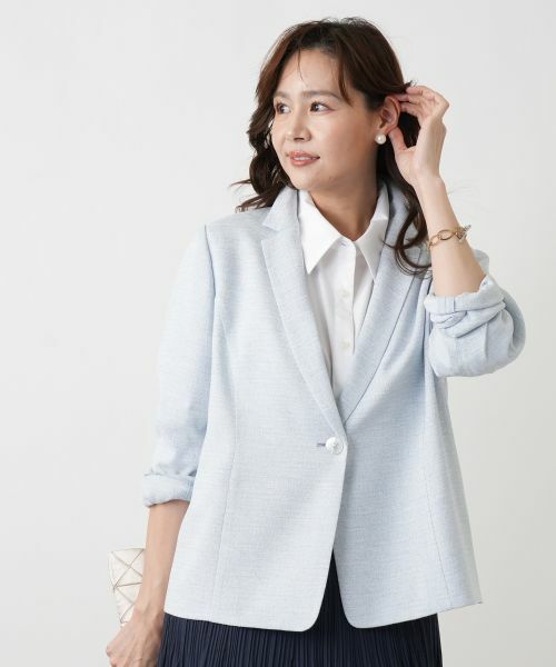 Leilian PLUS HOUSE / レリアンプラスハウス テーラードジャケット | 杢調テーラードジャケット | 詳細2