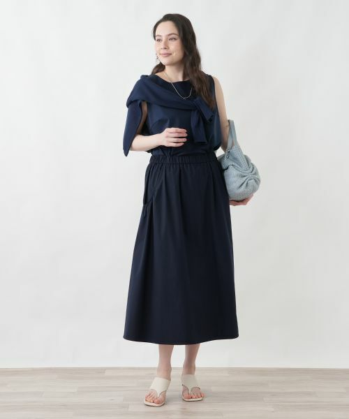 Leilian PLUS HOUSE / レリアンプラスハウス ミニ・ひざ丈スカート | 【はっ水】洗えるスカート | 詳細1