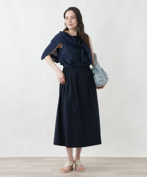 Leilian PLUS HOUSE / レリアンプラスハウス ミニ・ひざ丈スカート | 【はっ水】洗えるスカート | 詳細2