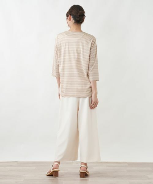 Leilian PLUS HOUSE / レリアンプラスハウス カットソー | モチーフ刺繍ボーダーカットソー | 詳細6