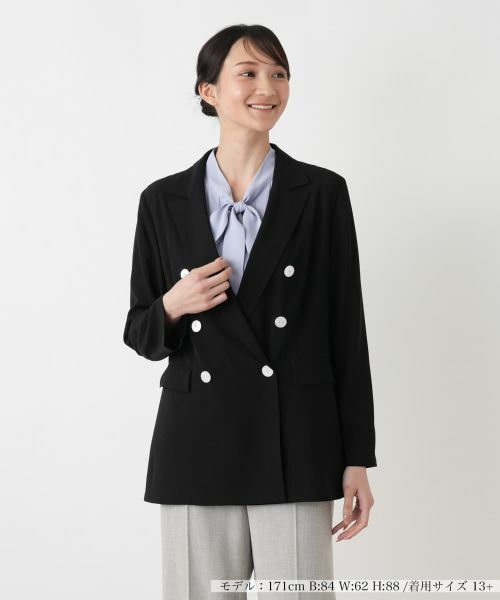 Leilian PLUS HOUSE / レリアンプラスハウス テーラードジャケット | ブレザー【プラス企画】（ブラック）