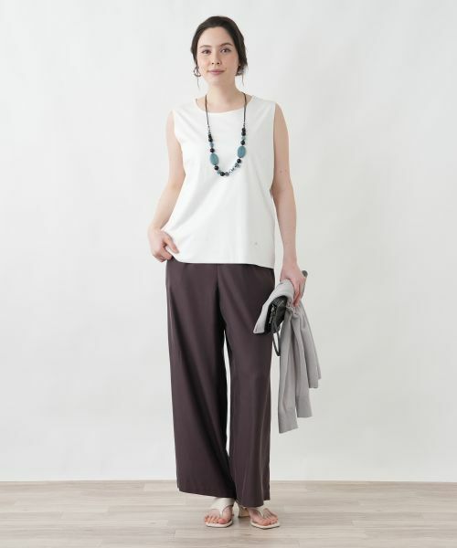 Leilian PLUS HOUSE / レリアンプラスハウス その他パンツ | イージーワイドパンツ | 詳細1