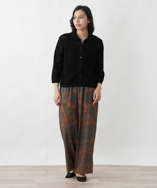 Leilian PLUS HOUSE / レリアンプラスハウス その他パンツ | ボタニカルプリントパンツ【プラス企画】 | 詳細1