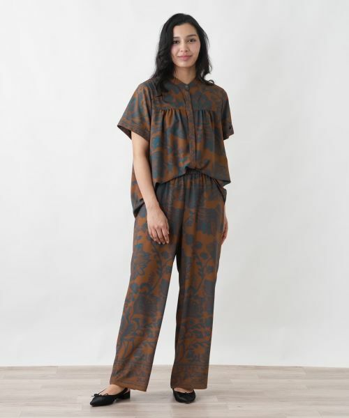 Leilian PLUS HOUSE / レリアンプラスハウス その他パンツ | ボタニカルプリントパンツ【プラス企画】 | 詳細4