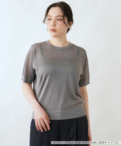 Leilian PLUS HOUSE / レリアンプラスハウス ニット・セーター | セーター【BOURGE】（グレー系）