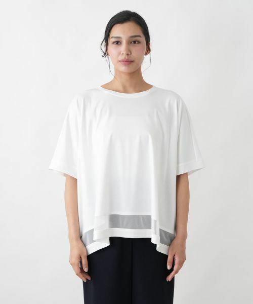 Leilian PLUS HOUSE / レリアンプラスハウス カットソー | チュール切り替えプルオーバー【プラス企画】 | 詳細10