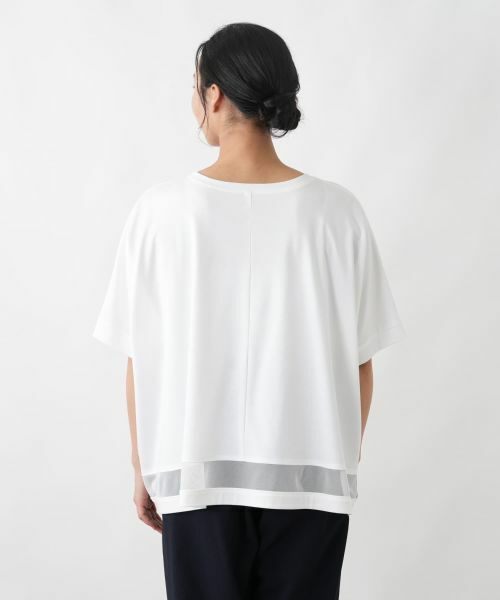 Leilian PLUS HOUSE / レリアンプラスハウス カットソー | チュール切り替えプルオーバー【プラス企画】 | 詳細12