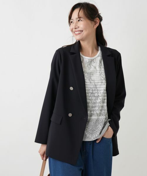 Leilian PLUS HOUSE / レリアンプラスハウス テーラードジャケット | ブレザー（ネイビー）