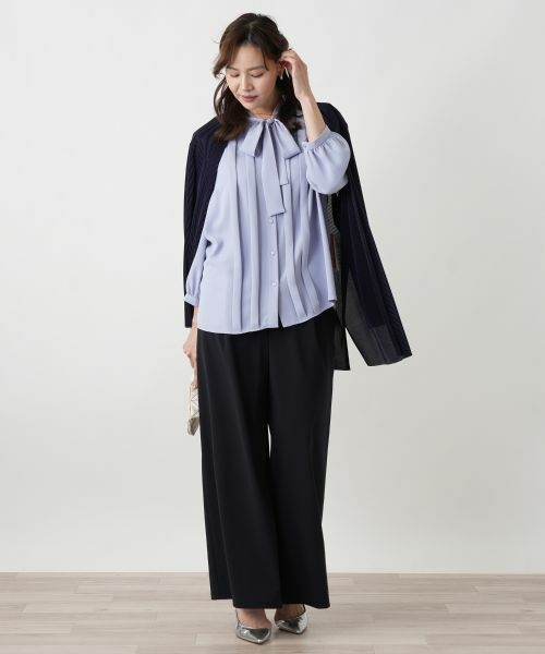 Leilian PLUS HOUSE / レリアンプラスハウス その他パンツ | ワイドパンツ（ネイビー）