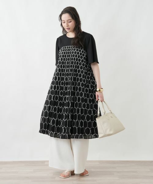 Leilian PLUS HOUSE / レリアンプラスハウス ドレス | 洗えるプリーツワンピース | 詳細1