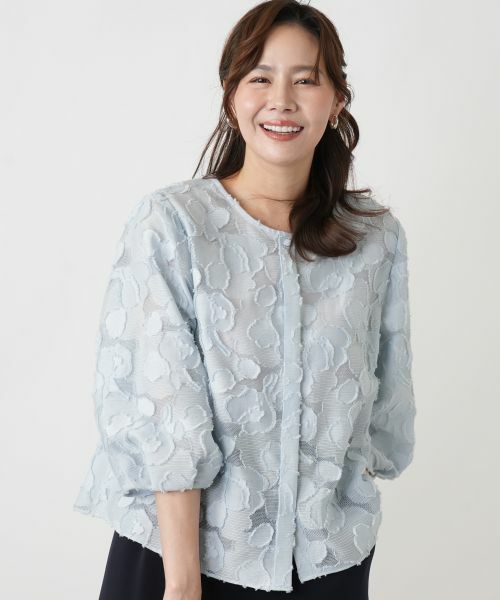 Leilian PLUS HOUSE / レリアンプラスハウス シャツ・ブラウス | ブラウス【セレモニー】（サックスブルー）