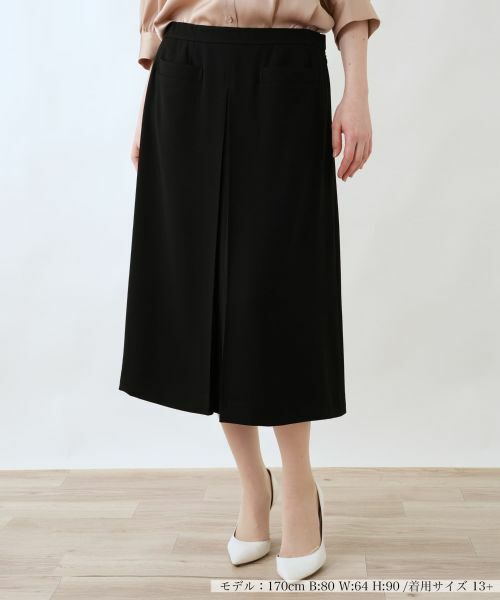 Leilian PLUS HOUSE / レリアンプラスハウス ミニ・ひざ丈スカート | スカート【BOURGE】（ブラック）