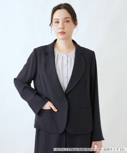 Leilian PLUS HOUSE / レリアンプラスハウス テーラードジャケット | ジャケット【BOURGE】（ネイビー）