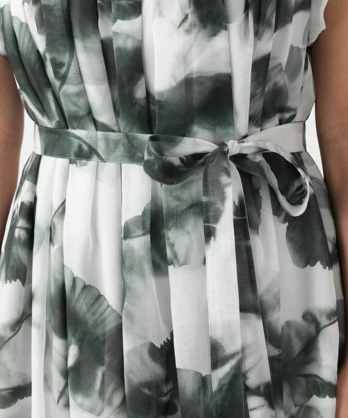 Leilian PLUS HOUSE / レリアンプラスハウス ドレス | アーティスティックプリントプリーツワンピース【BOURGE】 | 詳細12