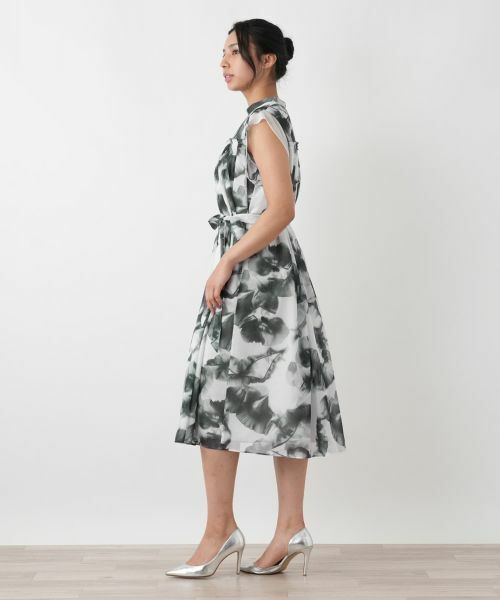 Leilian PLUS HOUSE / レリアンプラスハウス ドレス | アーティスティックプリントプリーツワンピース【BOURGE】 | 詳細2