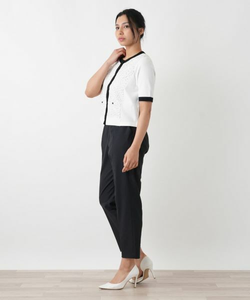 Leilian PLUS HOUSE / レリアンプラスハウス カーディガン・ボレロ | ツイード調コンビニットカーディガン【BOURGE】 | 詳細2