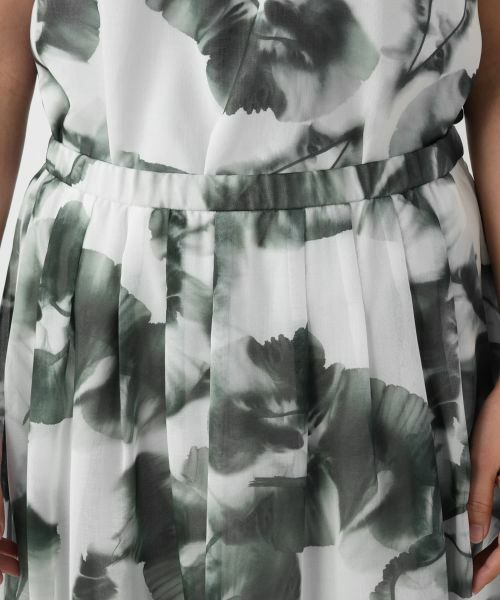 Leilian PLUS HOUSE / レリアンプラスハウス ミニ・ひざ丈スカート | ボタニカルプリントプリーツスカート【BOURGE】 | 詳細7