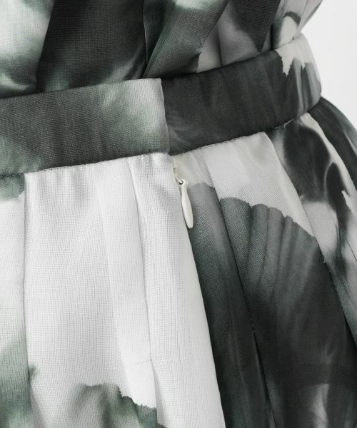 Leilian PLUS HOUSE / レリアンプラスハウス ミニ・ひざ丈スカート | ボタニカルプリントプリーツスカート【BOURGE】 | 詳細8