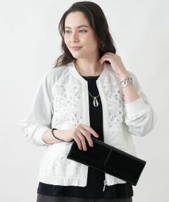 Leilian PLUS HOUSE / レリアンプラスハウス テーラードジャケット | デザインレースジャケット【MUSE BY ROCHAS Premiere】