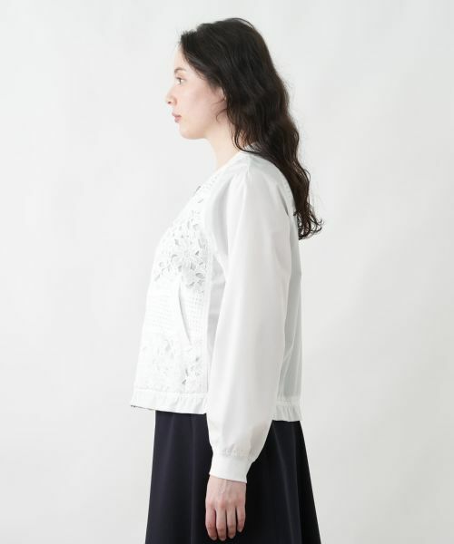 Leilian PLUS HOUSE / レリアンプラスハウス テーラードジャケット | デザインレースジャケット【MUSE BY ROCHAS Premiere】 | 詳細10